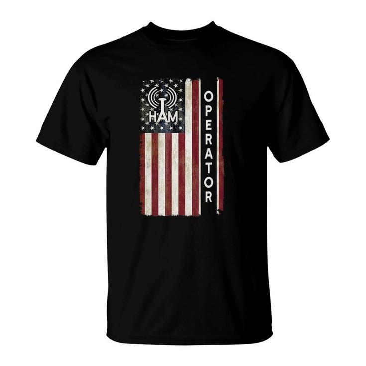 Ham Radio Operator  4Th July American Flag Veteran Gift T-Shirt