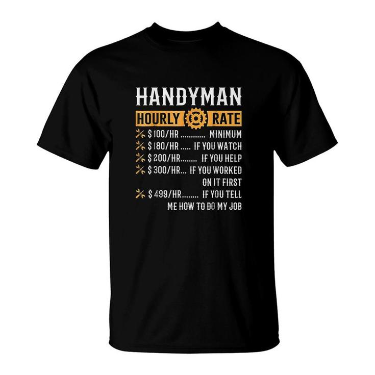 Handyman Hourly Rate T-Shirt