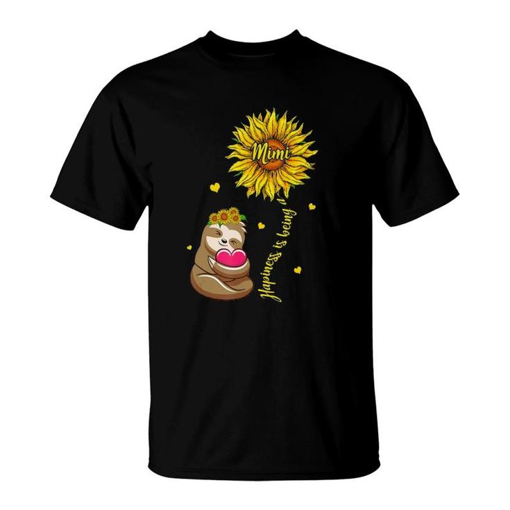 Happiness Is Being A Mimi Sloth Gift Mother's Day T-Shirt