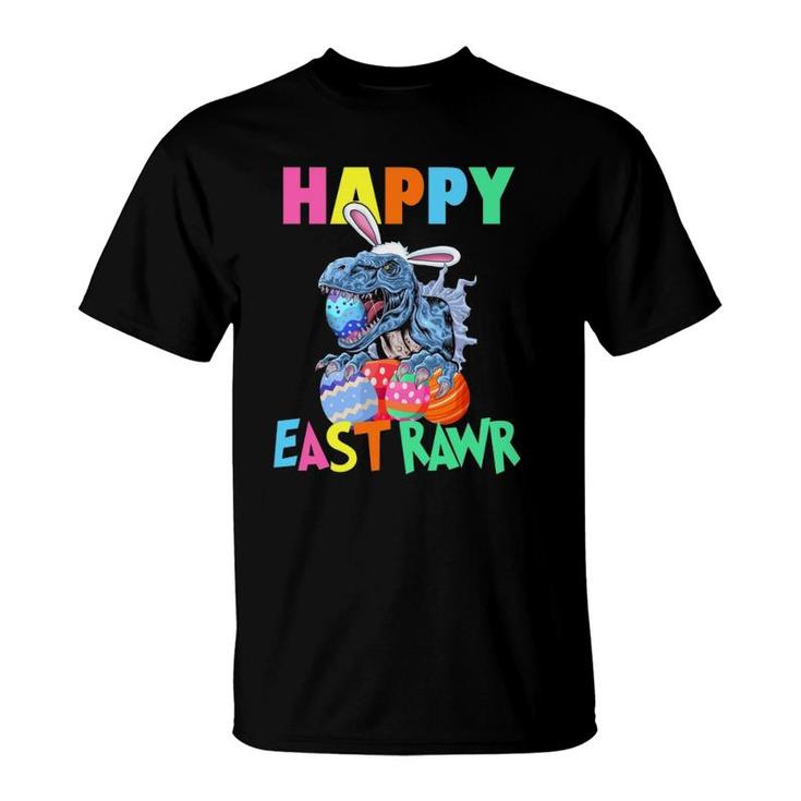 Happy Easter Rawr Dinosaur Easter Sunday Bunny Kids Gift T-Shirt