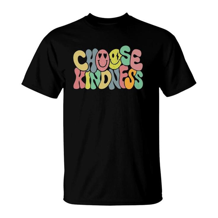 Happy Face Choose Kindness Men Women Positivity Gifts T-Shirt