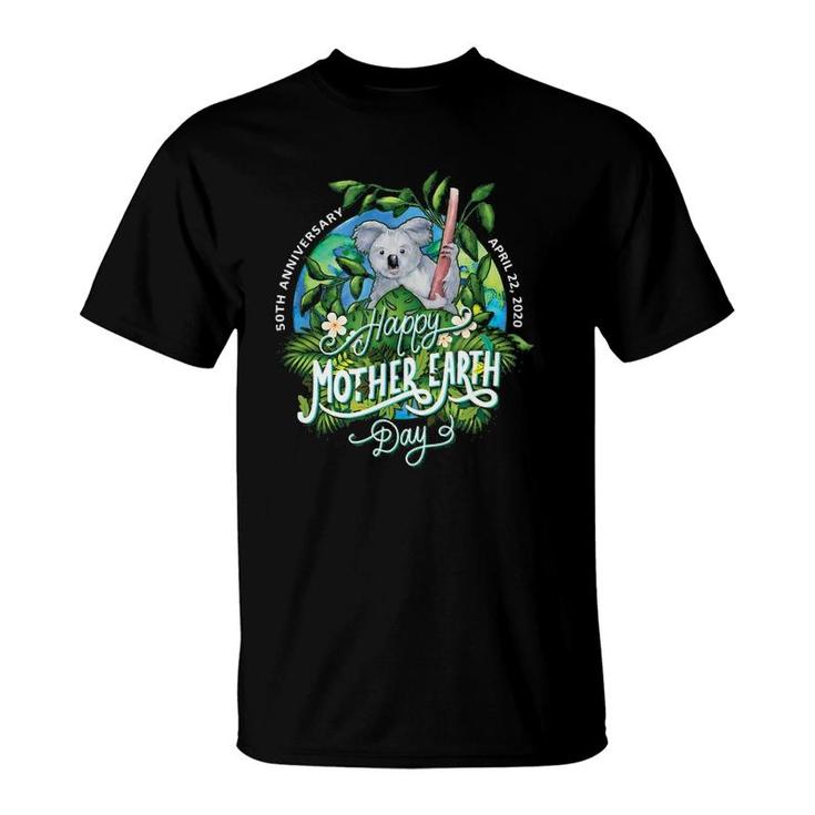 Happy Mother Earth Day Koala Bear 50Th Anniversary T-Shirt