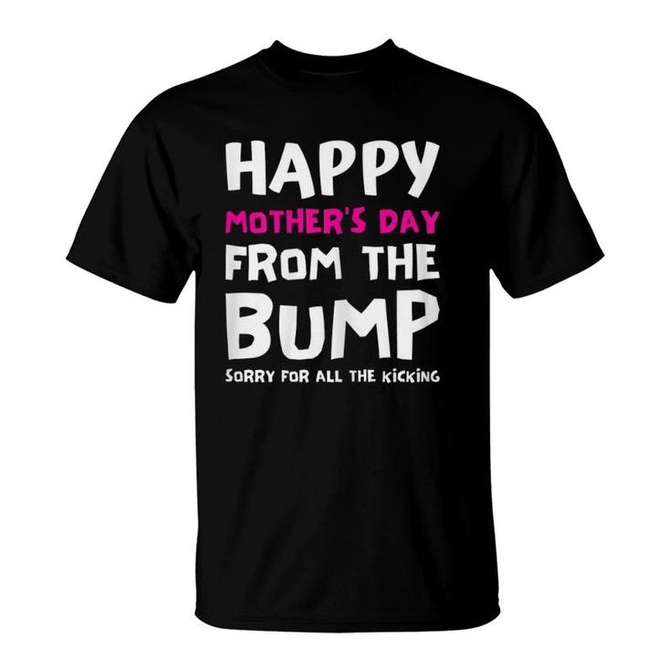 Happy Mother's Day From The Bump First Baby Pregnant Wife T-Shirt