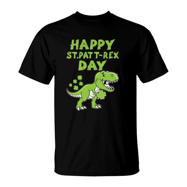 Happy St Pat Trex Day Dino St Patricks Day Toddler Boys T-Shirt