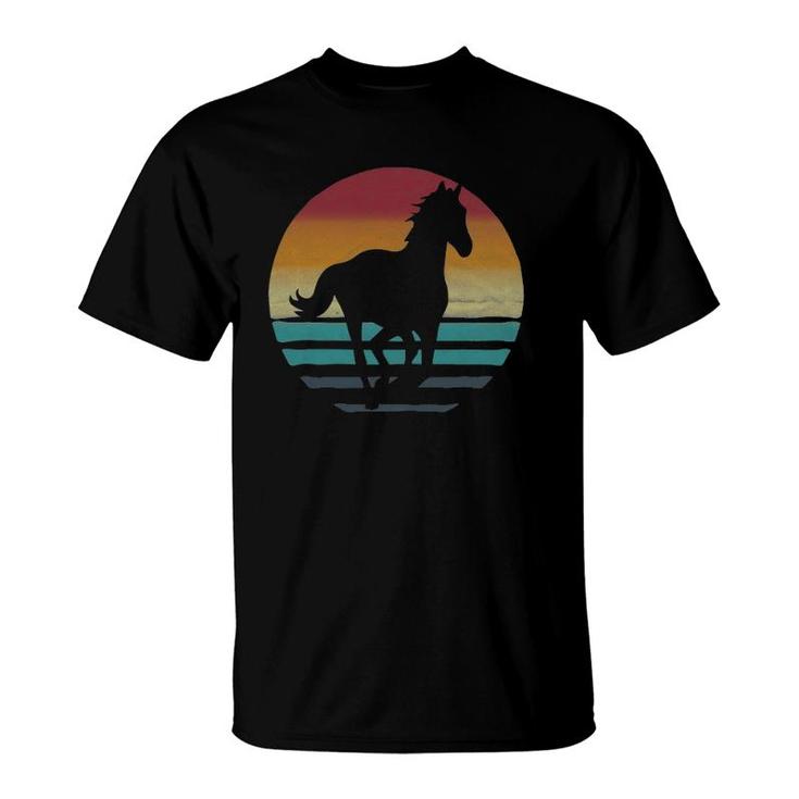 Horse Retro Wild And Free Western Cowboy Horse T-Shirt
