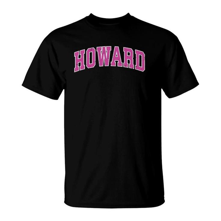 Howard Wisconsin Wi Vintage Sports Design Pink Design  T-Shirt