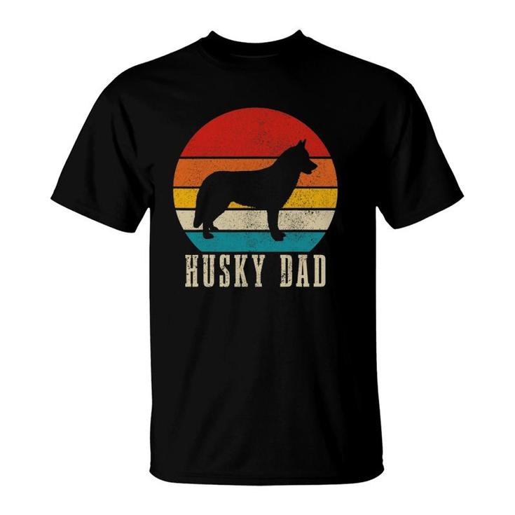 Husky Dad Siberian Husky Vintage Funny Dog Owner T-Shirt