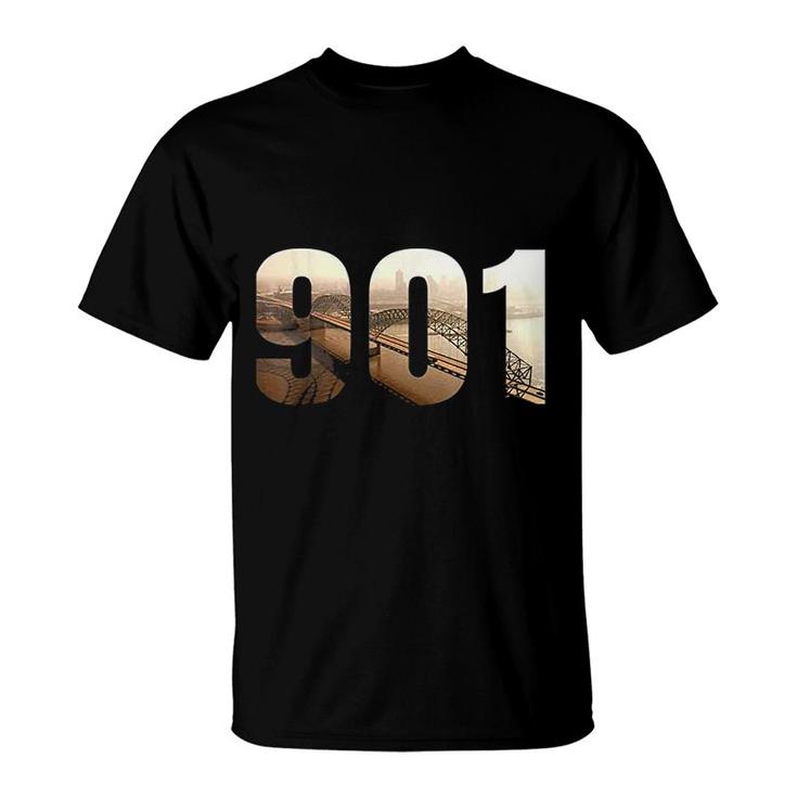 I Am 901 Tennessee Area Code Historical Bridge T-Shirt