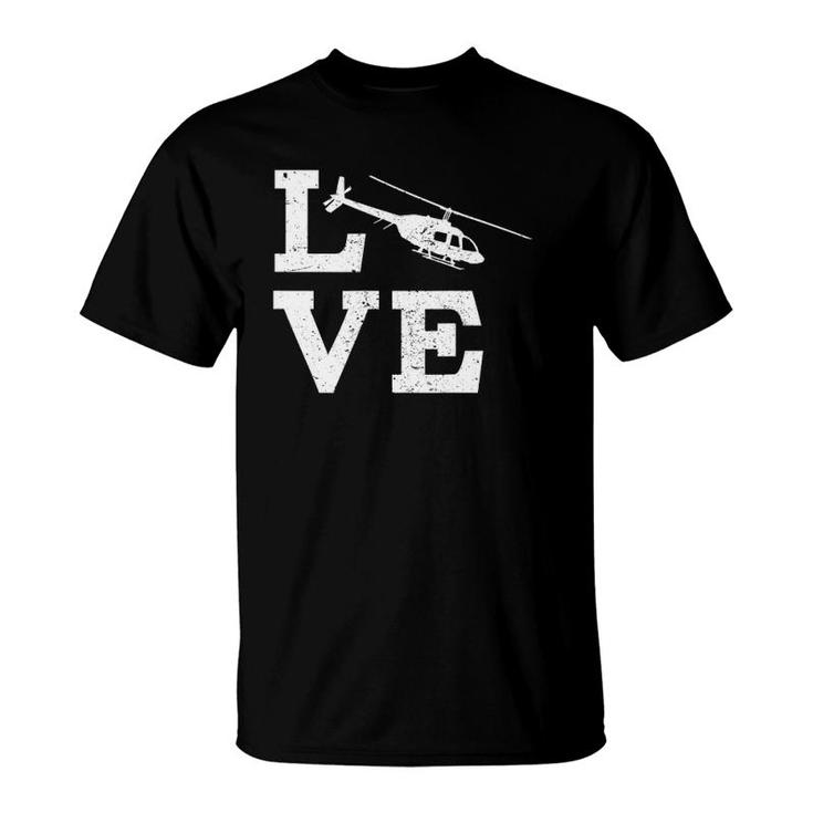 I Love Helicopters Funny Pilot T-Shirt