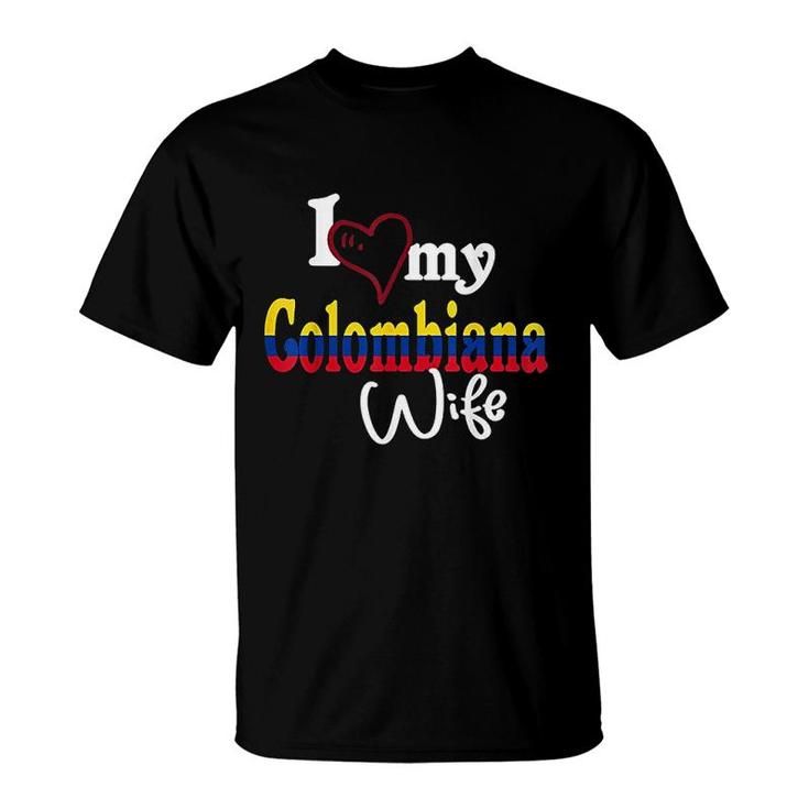 I Love My Colombiana Wife T-Shirt