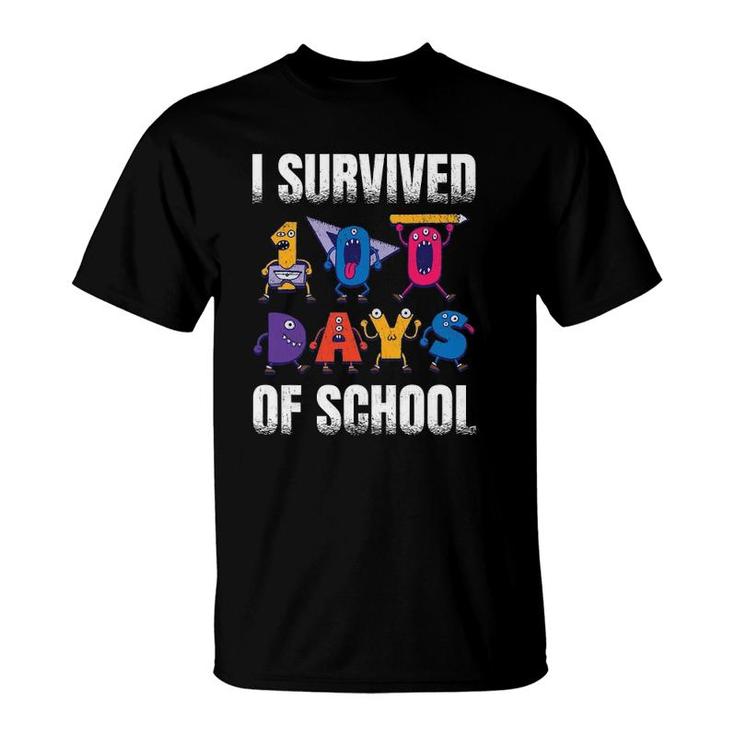 I Survived 100 Days Of School For A 1St Grade Student T-Shirt