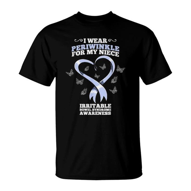 I Wear Periwinkle Niece Ibs Awareness  T-Shirt