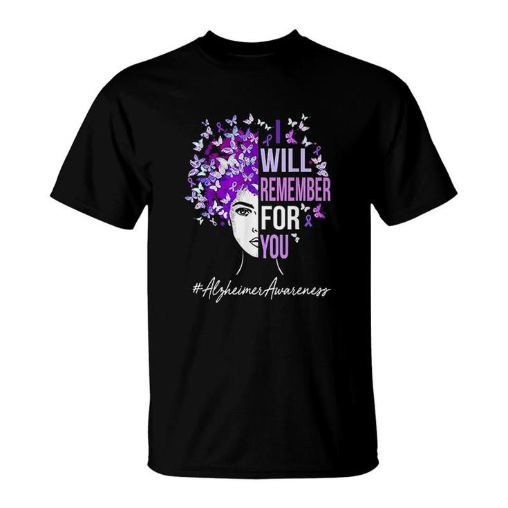 I Will Remember For You Purple Butterfly T-Shirt