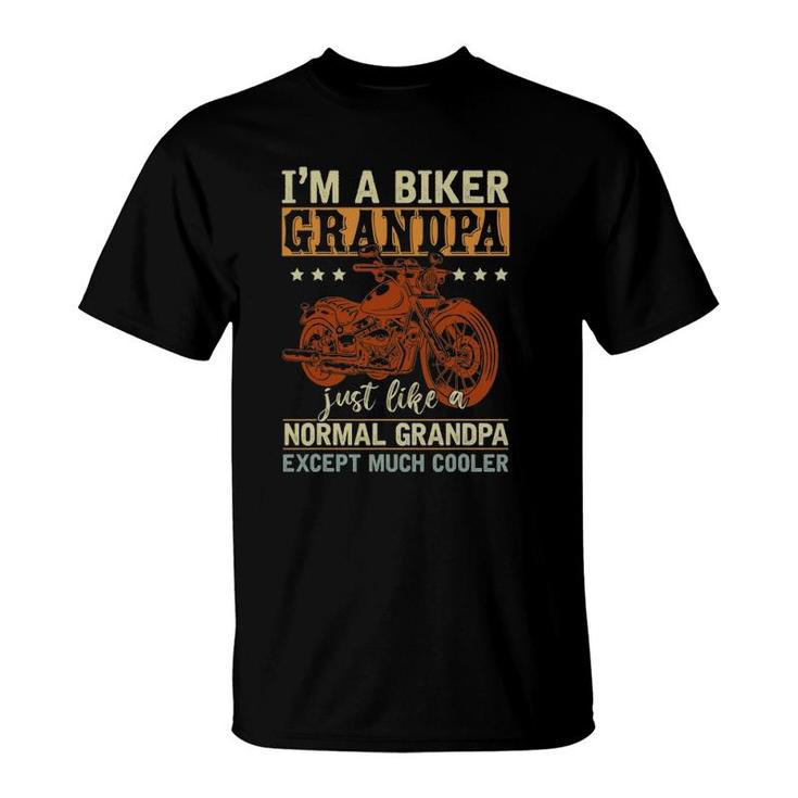I'm A Biker Grandpa Retired Papa Retirement Men Biker T-Shirt