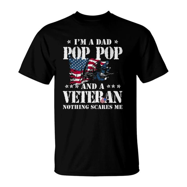 I'm A Dad Pop Pop Veteran Father's Day Funny Men T-Shirt