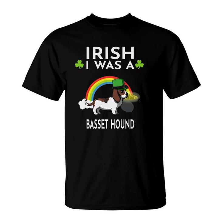 Irish I Was A Basset Hound Dog St Patricks Day T-Shirt