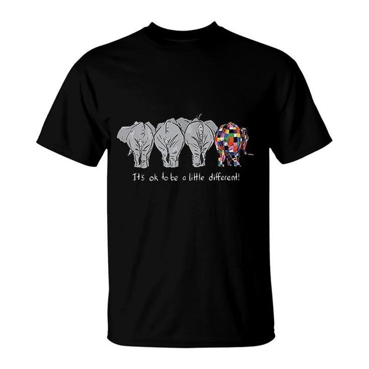 It Is Ok To Be A Little Different  Elephant T-Shirt