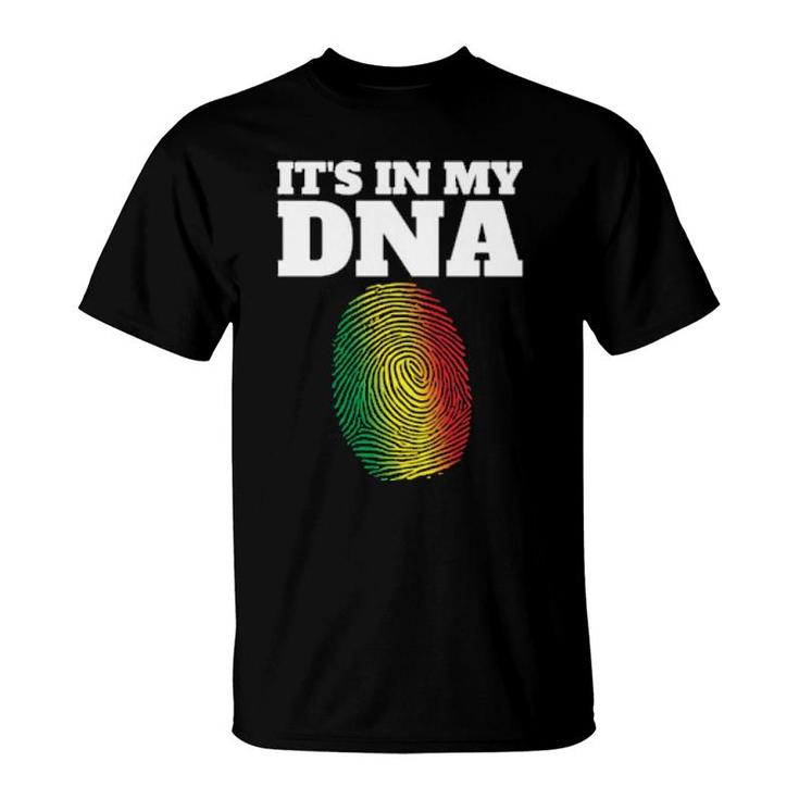 It's In My Dna African Black History Juneteenth Fingerabdruck Langarm  T-Shirt