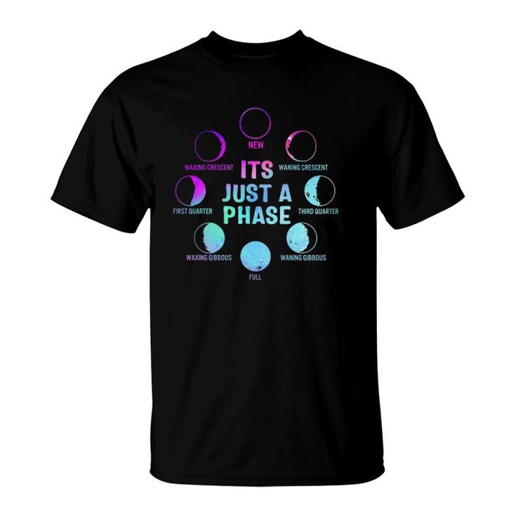 It's Just A Phase Celestial Moon Lunar Cycle Astronomy Kids T-Shirt