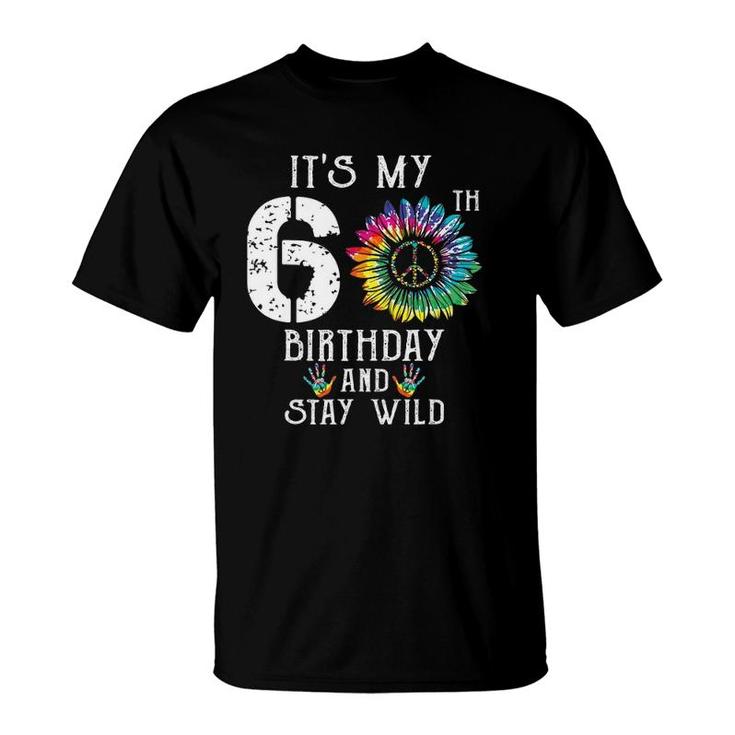 It's My 60Th Birthday Hippie Peace Sign Tie Dye 60 Years Old T-Shirt