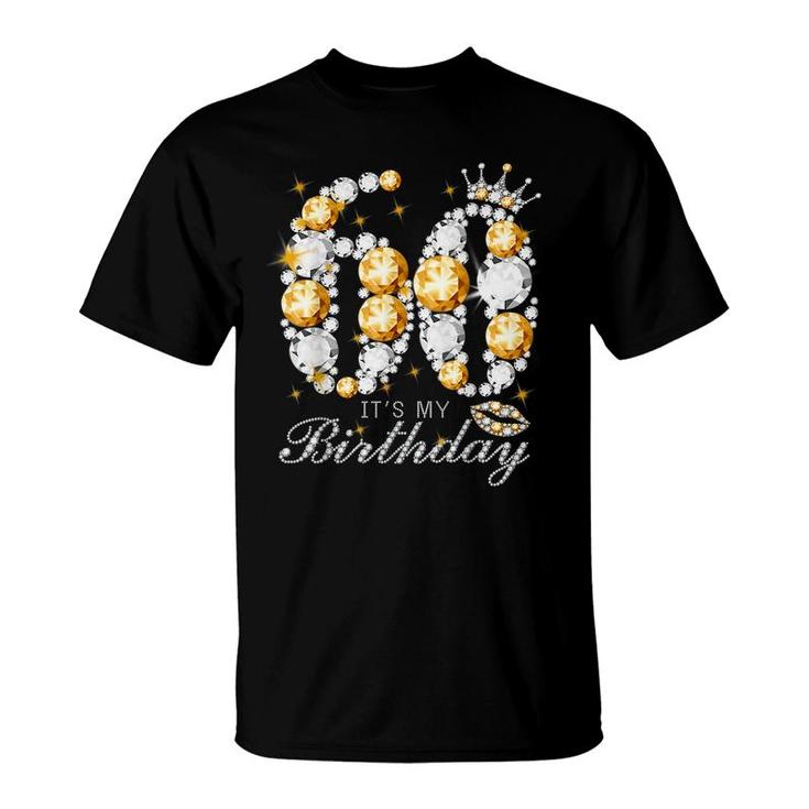 It's My 60Th Birthday Queen 60 Years Old Shoes Crown Diamond  T-Shirt