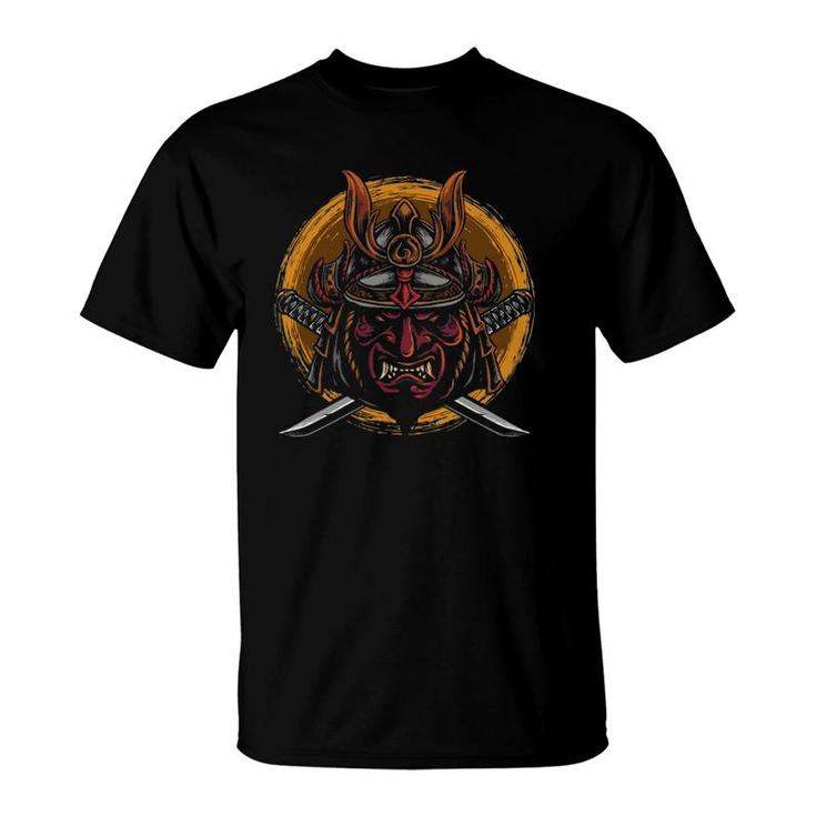 Japanese Samurai Skull Warrior Fighter Sinobi Martial Arts T-Shirt