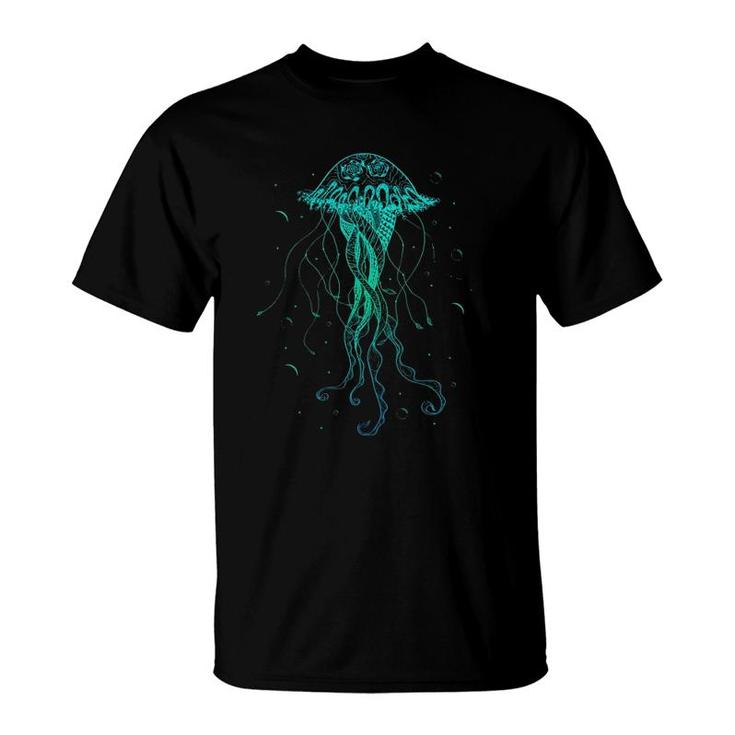 Jellyfish Sea Animal Psychedelic Art Marine Decoration  T-Shirt