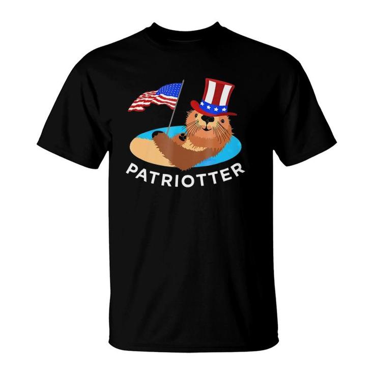 July 4Th Otter  Cute Usa Patriot Animal Tee Gift T-Shirt
