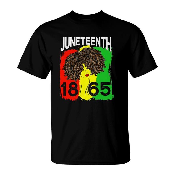 Juneteenth 1865 Is My Independence Day Black Women Black Pride Pan-African Colours T-Shirt
