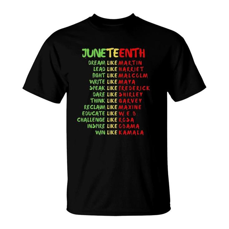 Juneteenth African American Black Men Women Boys Girls T-Shirt
