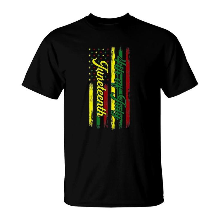Juneteenth Not 4Th July Black Women Independence Day T-Shirt