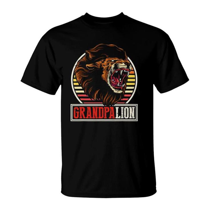 Jungle Grandfather Gift Zoo Animal Family Grandpa Lion T-Shirt