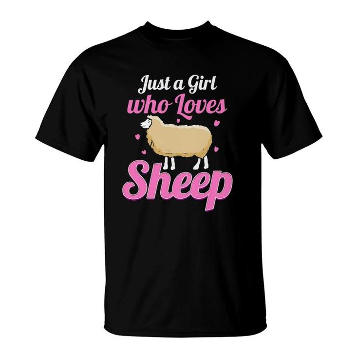 Just A Girl Who Loves Sheep  T-Shirt