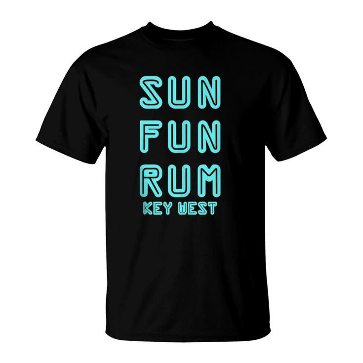Key West - Sun Fun Rum Day Drinking Funny Key West Florida  T-Shirt