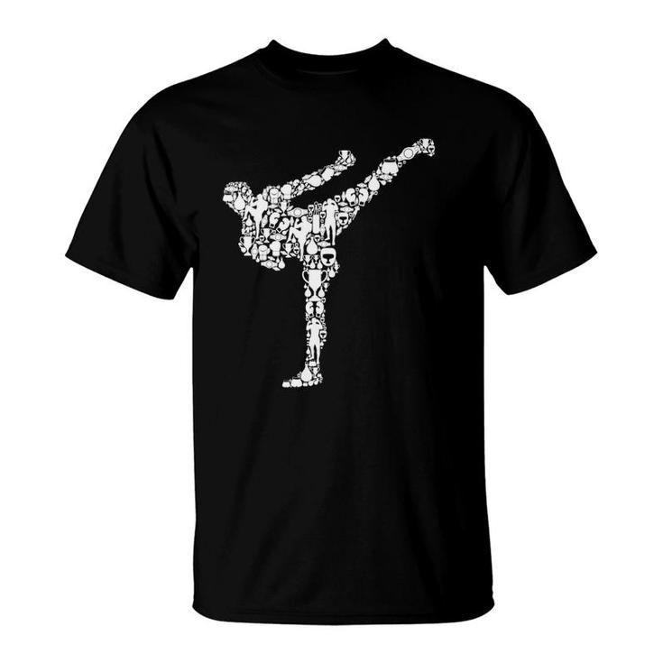 Kickboxing Kickboxer Karate Boys Kids Men T-Shirt