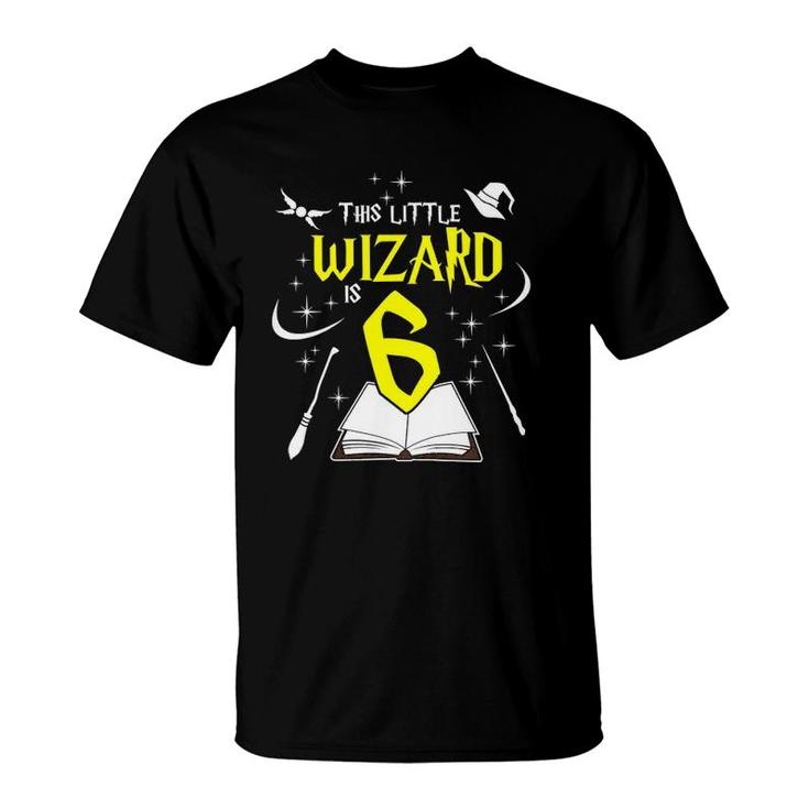 Kids 6Th Birthday Boys Wizard Magic 6 Years Old T-Shirt