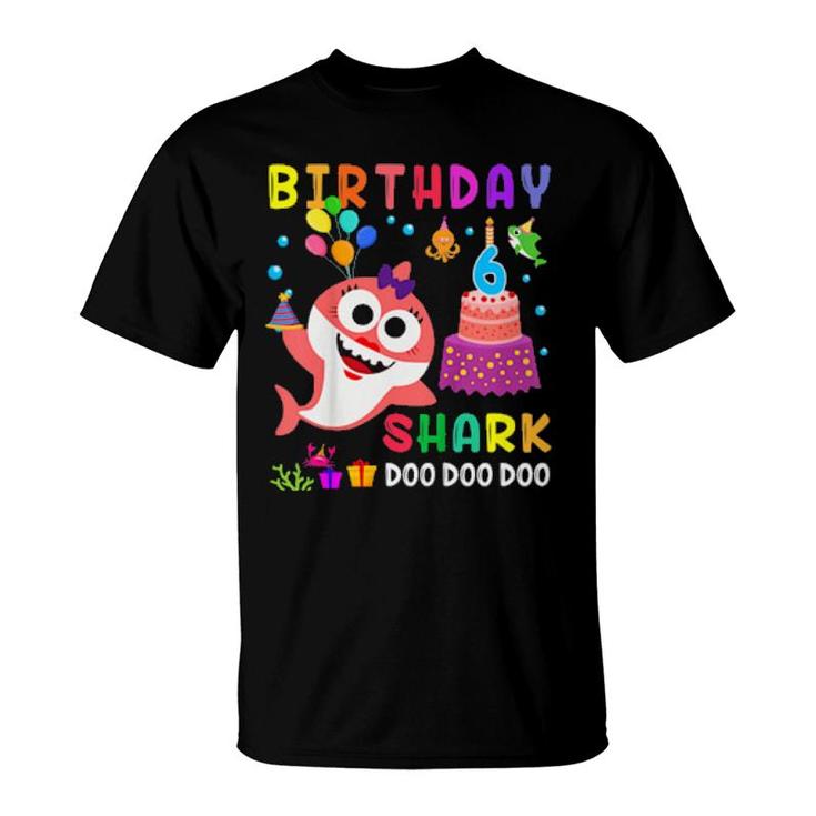6th Birthday Shark Shirt Funny 6 Years Old Boy Girl Shirt 6th Birthday Shark Shirt Funny 6 Years Old Boy Girl Shirt