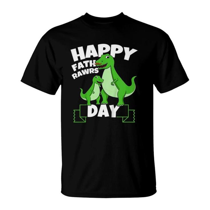 Kids Happy Father's Day Son Dinosaurusrex Dino Dad Toddler Boy T-Shirt