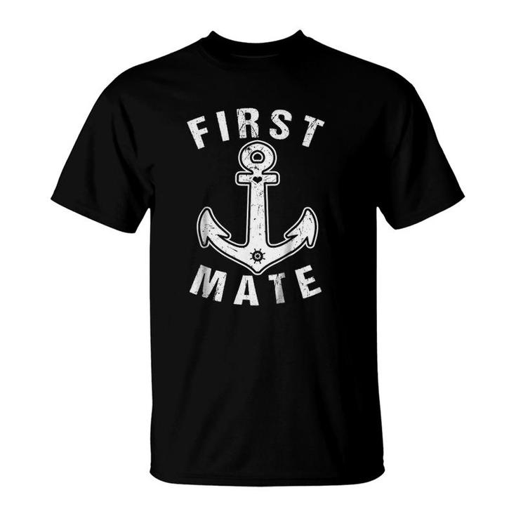 Kids Son And Dad Matching S Boating Gifts First Mate Son Tee T-Shirt