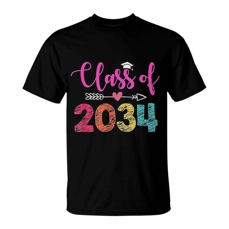 Kindergarten Class Of 2034 Grow With Me T-Shirt