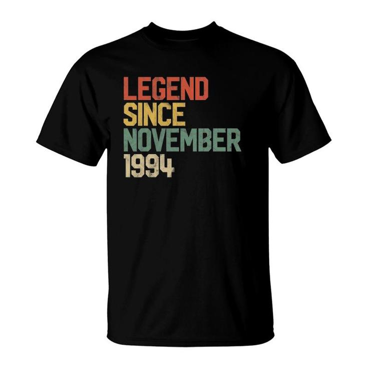 Legend Since November 1994 27Th Birthday Gift 27 Years Old T-Shirt