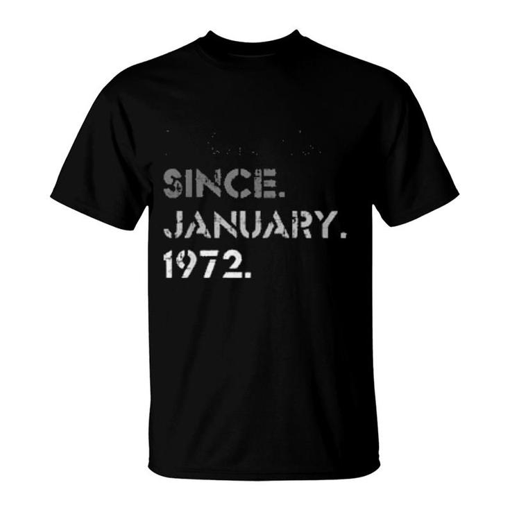 Legend Vintage January 1972 50 Years Old 50Th Birthday  T-Shirt