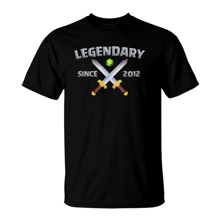 Legendary Since 2012 Clash Swords 9Th Birthday T-Shirt