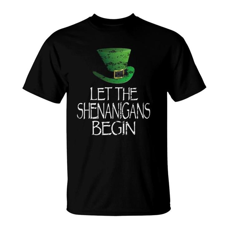 Let The Shenanigans Begin Funny St Patrick's Day Men Women T-Shirt