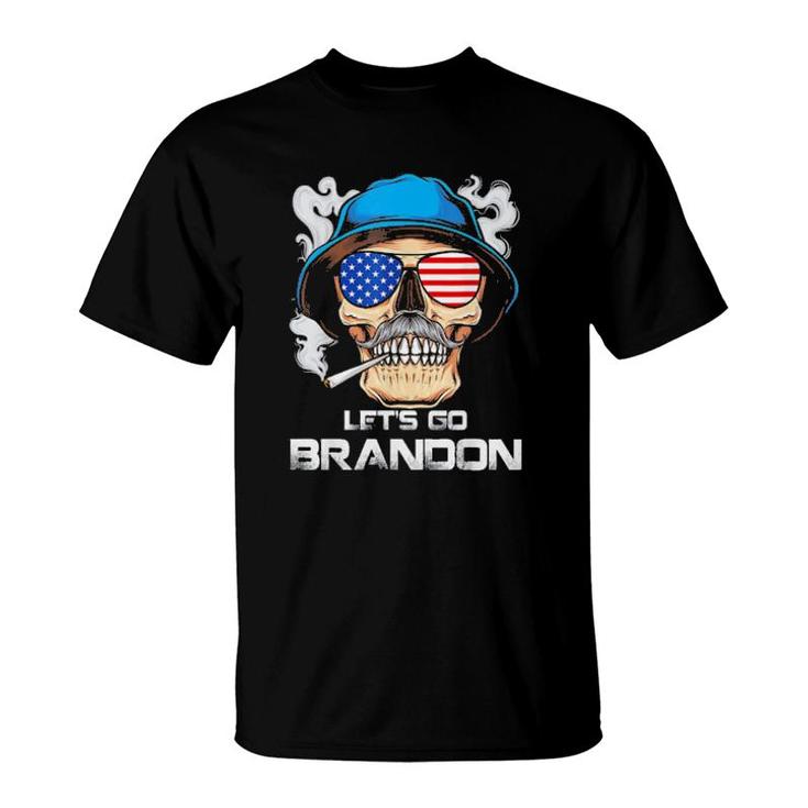 Let’S Go Brandon – Lets Go Brandon Skull American Flag Classic  T-Shirt