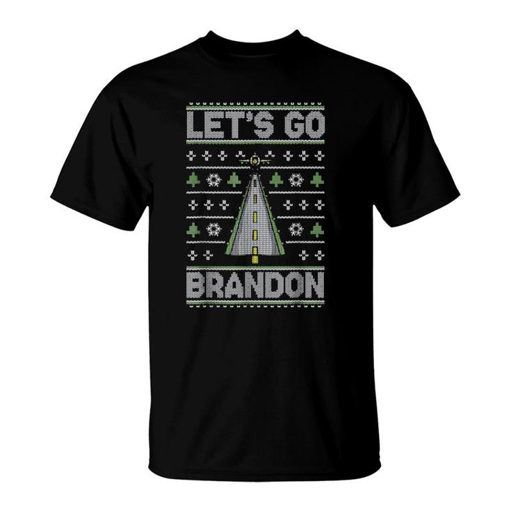 Let’S Go Brandon Air Plane US Force Army Ugly Xmas Sweat T-Shirt