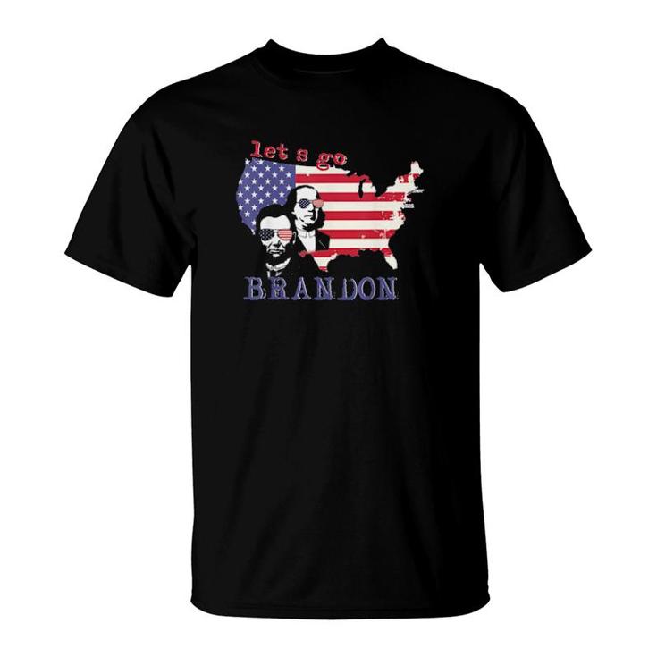 Let’S Go Brandon, Benjamin Franklin-Abraham Lincoln Tee T-Shirt