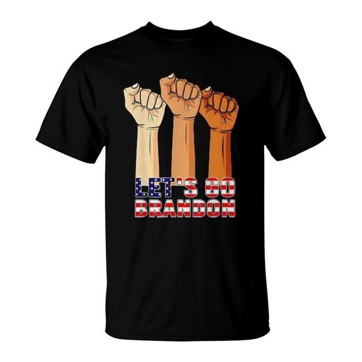 Let’S Go Brandon Hands Us Flag T-Shirt