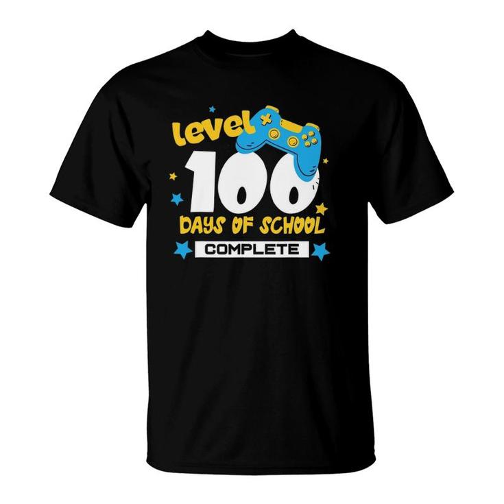 Level 100 Days Of School Complete Gamer Video Games T-Shirt