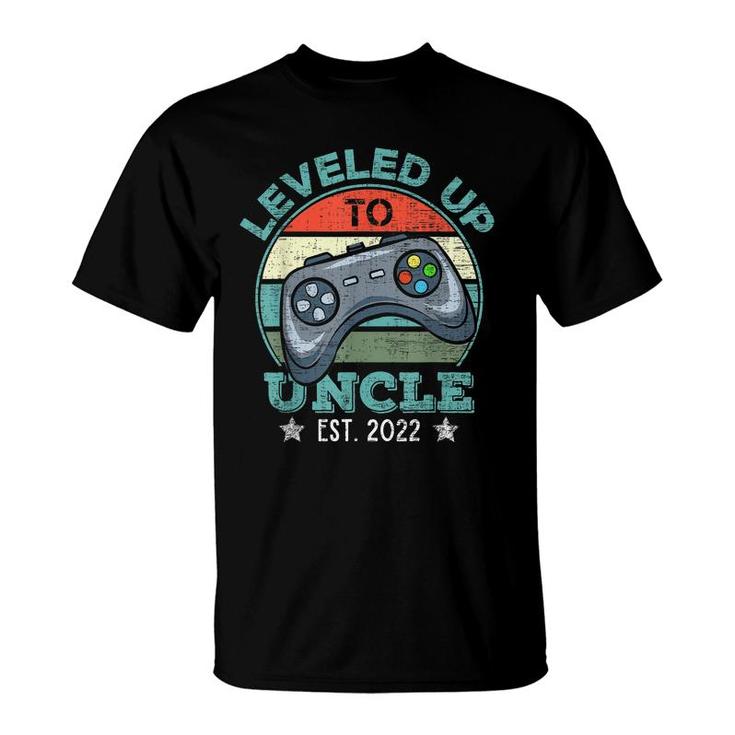 Leveled Up To Uncle 2022 Video Gamer Soon To Be Uncle 2022  T-Shirt